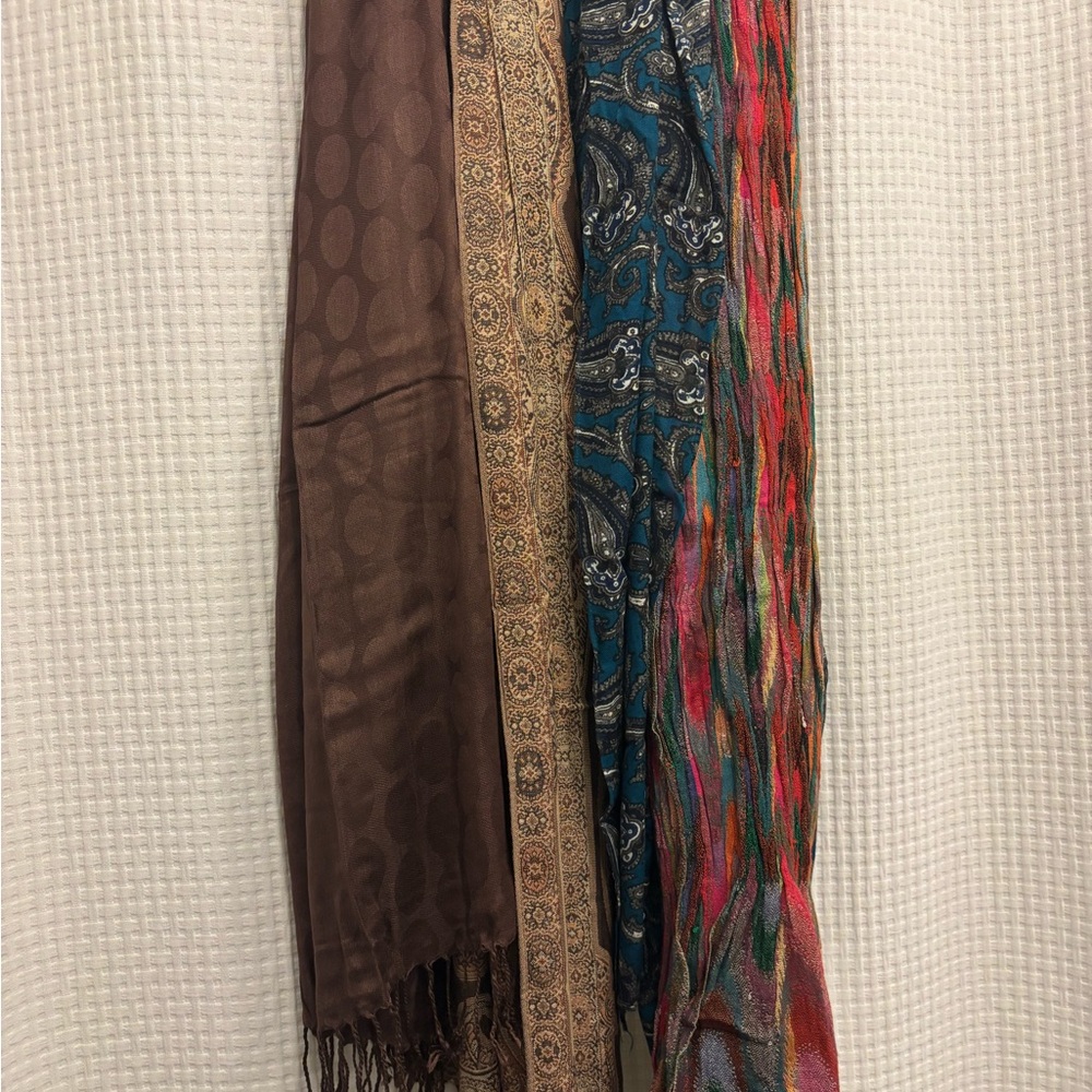 Colorful Patterned Scarves Set - Picture 2 of 2